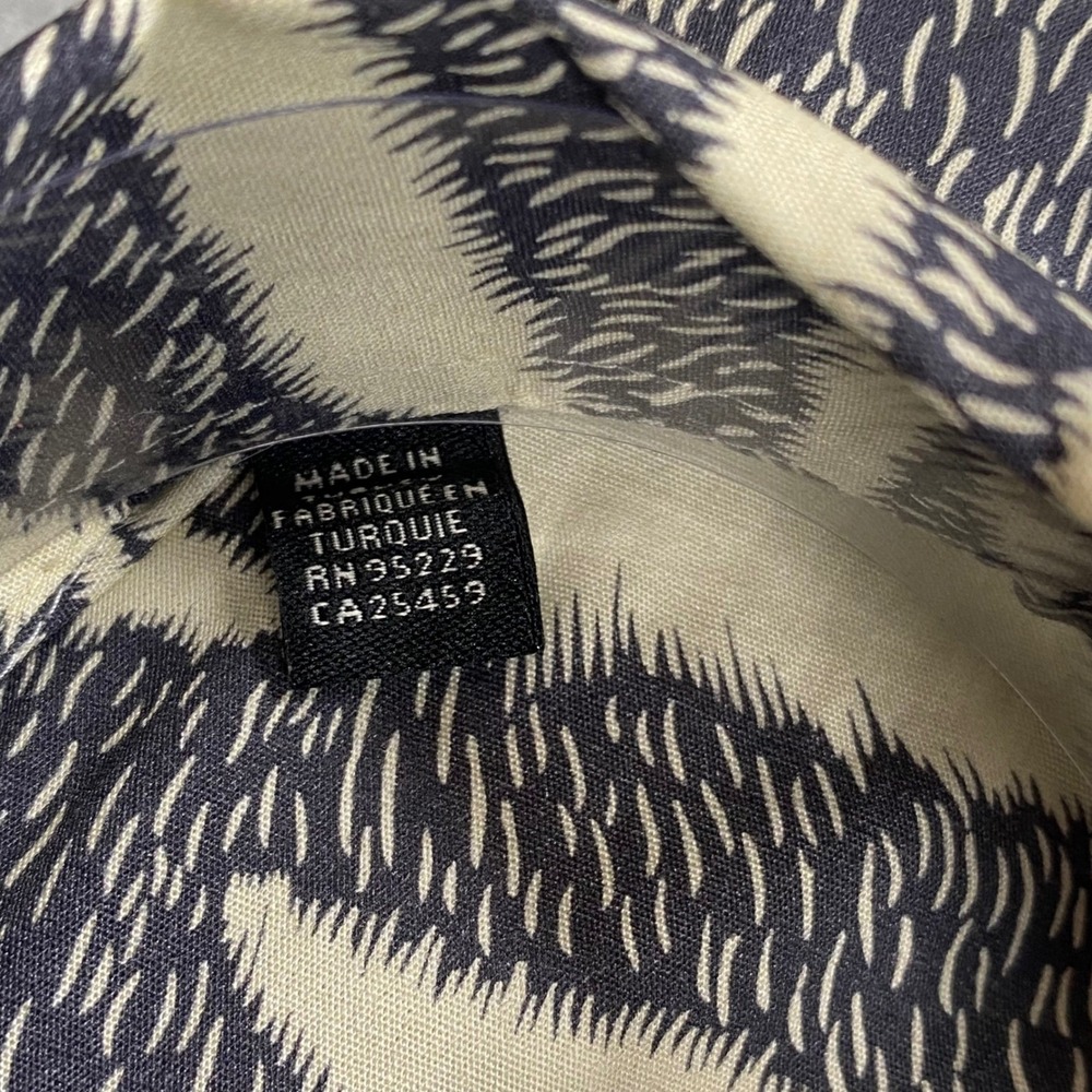 Ted Baker London Zebra Print LS Button Up Navy White Size 7 Men's XXXL NEW - Picture 6 of 11